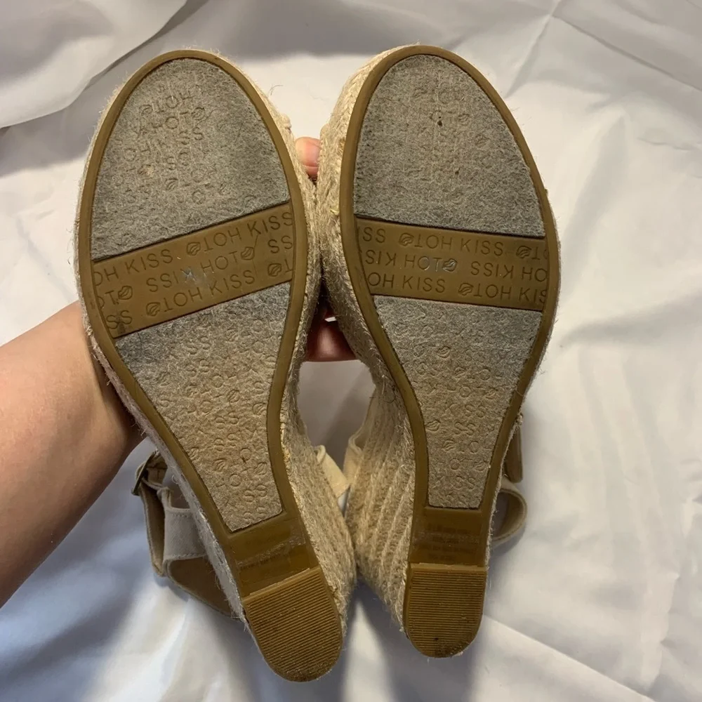 Hot Kiss Crochet Lace & Canvas Espadrilles